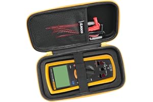 RLSOCO Hard Case for Fluke 1587 FC/1503/1507/1508/1577 & Works with Brymen BM869s Digital Megohmmeter Insulation Resistance Tester (Case has Updated to Have Padding Around)