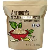 Anthony's Textured Vegetable Protein, TVP, 1.5 lb, Gluten Free, Vegan, Made in USA, Unflavored