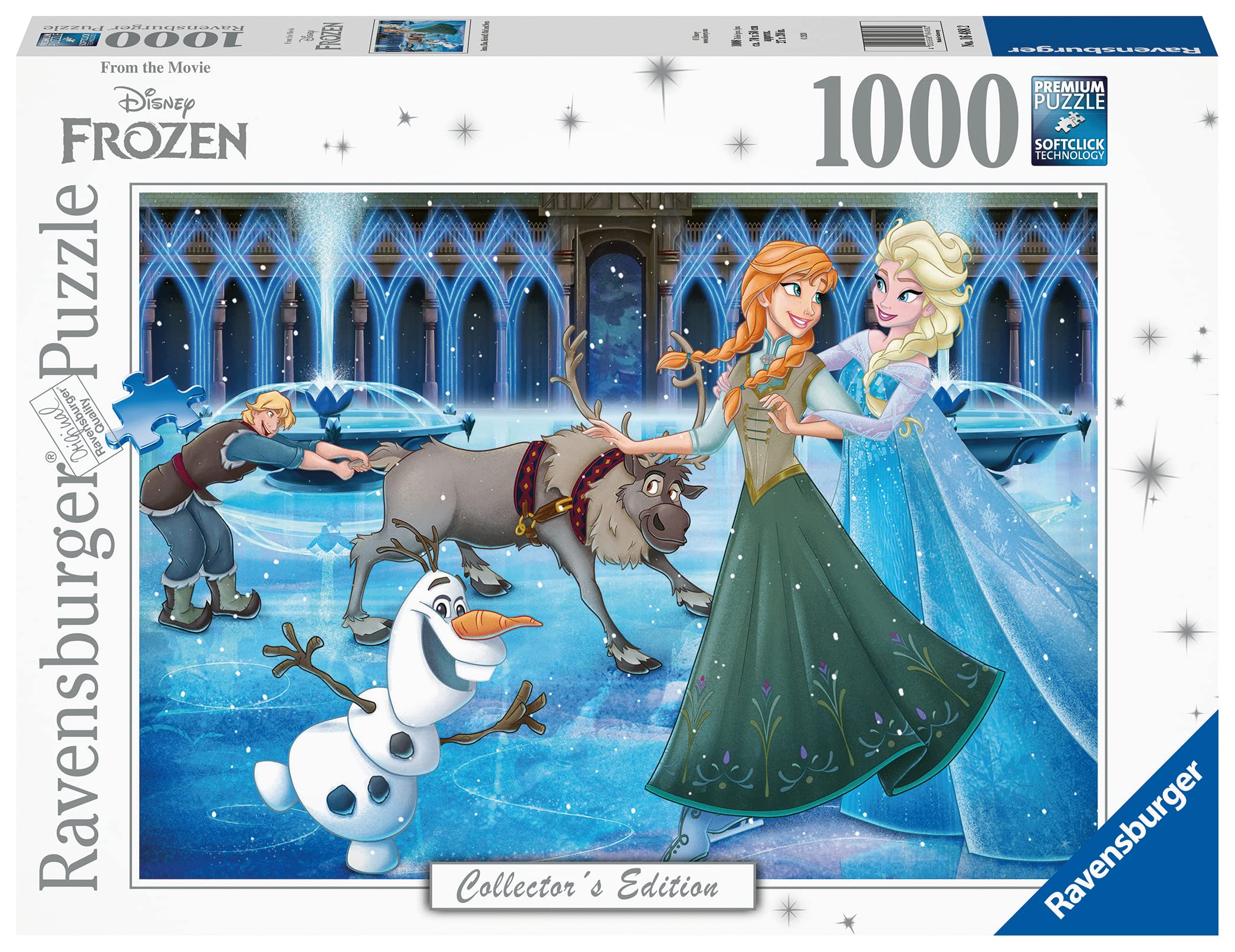 Ravensburger Disney Collector’s Edition Frozen Jigsaw Puzzle 1000 Piece for Adults and Kids Age 12 and Up - Elsa, Anna & Olaf