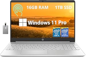 HP 15.6" HD Touchscreen Laptop, Intel i3-1215U, 16GB RAM, 1TB PCIe SSD, Intel UHD Graphics, Numeric Keypad, HD Webcam, Wi-Fi 