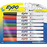 EXPO Low Odor Dry Erase Markers, Ultra-Fine Tip, Assorted Colors, 8 Pack