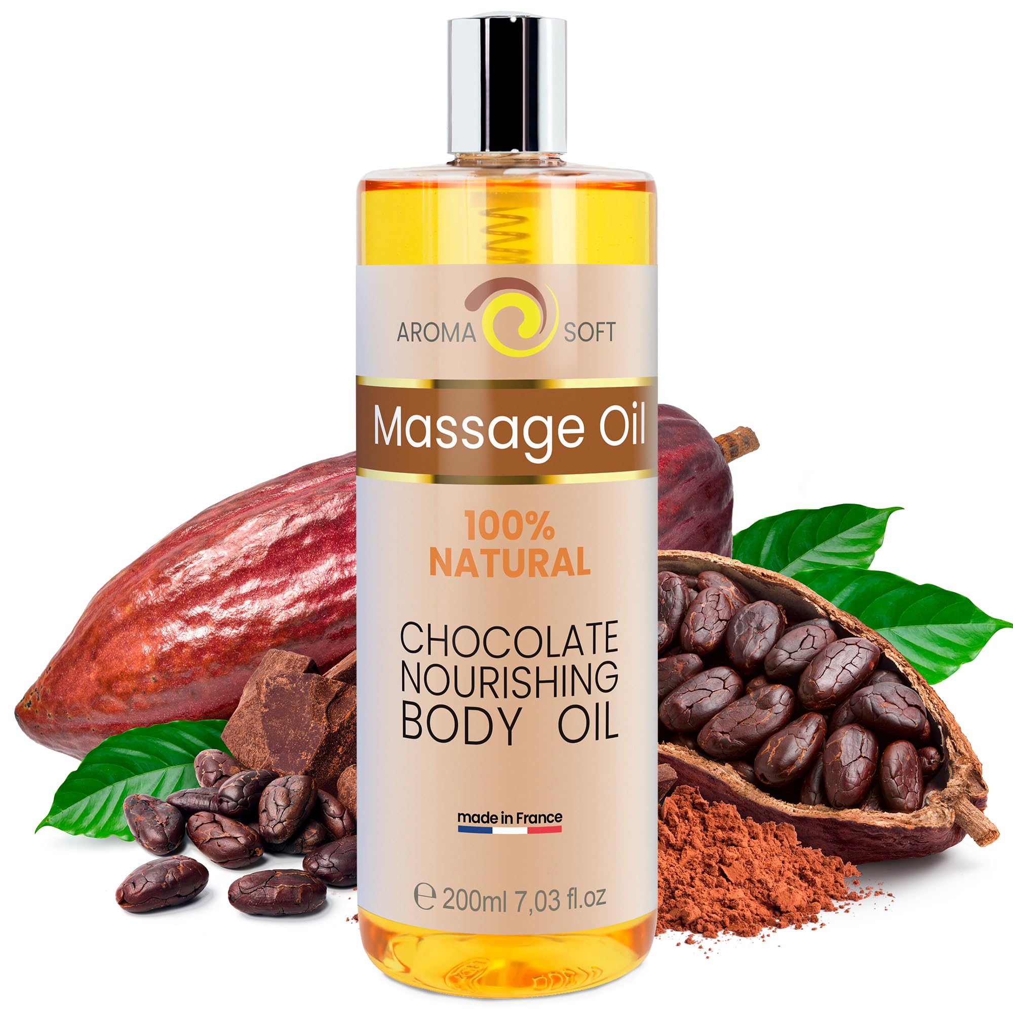 100% Natural Chocolate Body Massage Soft Aroma Oil 200 ml 100% Natural