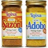 Loisa Salt Free Organic Adobo + Sazon Duo | USDA Organic, Non-GMO, Salt Free, No Artificial Coloring or Flavors