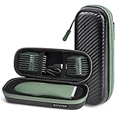 NIFUYOP Case for Meridian Shaver, Electric Razor Travel Box for Meridian Trimmer Accessories with Shockproof Foam, Waterproof Storage Bag for MANSPOT Groin Hair Trimmer without Dock, Black