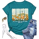 Christian Easter Shirts for Women He is Risen Cross T-Shirt Happy Easter Shirt Jesus Faith Bible Verse Gifts Tee Tops