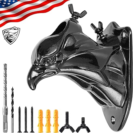 Amazon Com Wowser 304 Stainless Steel Eagle Shape Flag Pole Holder Flag Pole Bracket Is Suitable For Moun 1 Inner Diameter Inch Flag Pole Black Garden Outdoor