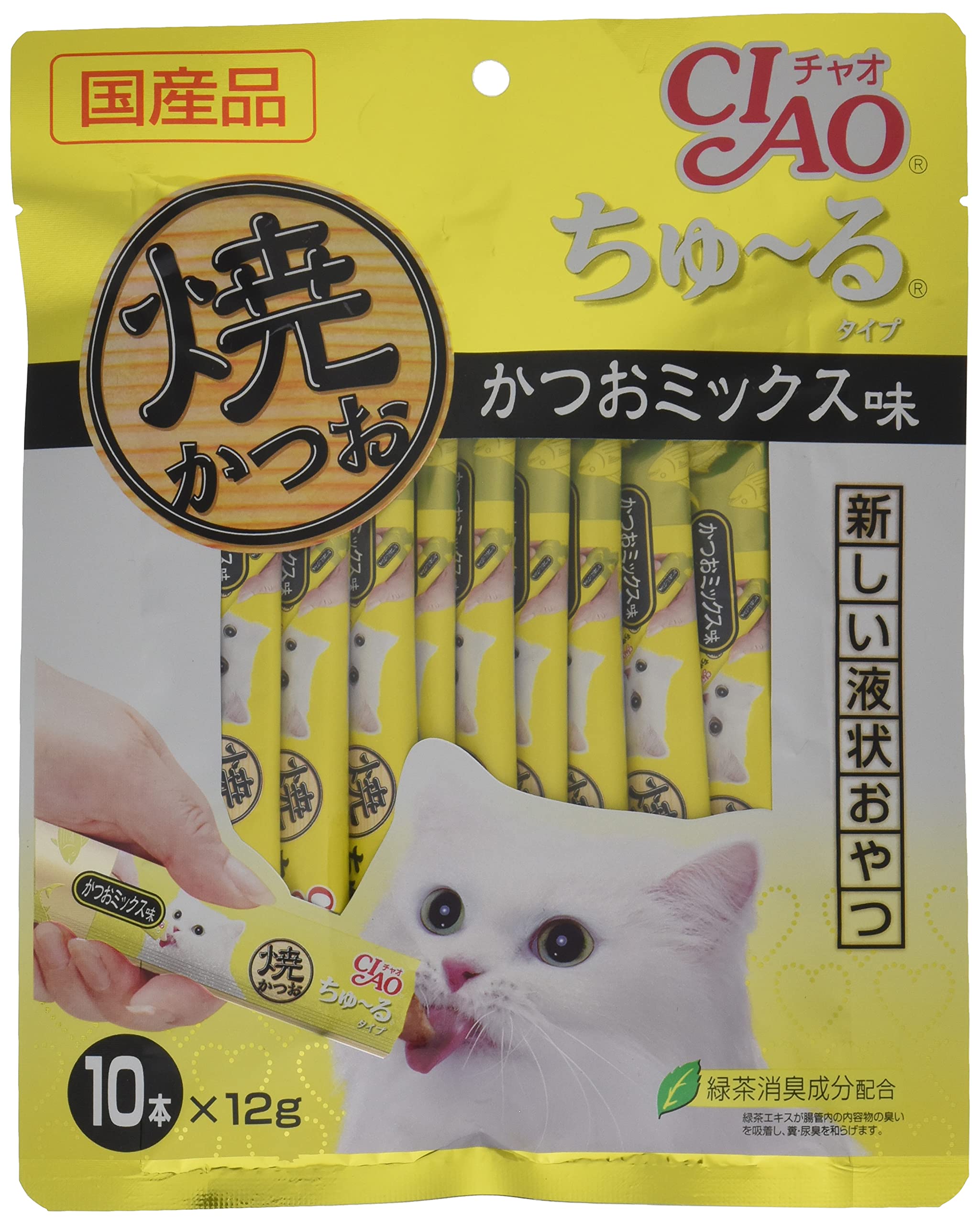 CIAO (チャオ) 焼かつおちゅ~る かつおミックス味 10本商品画像