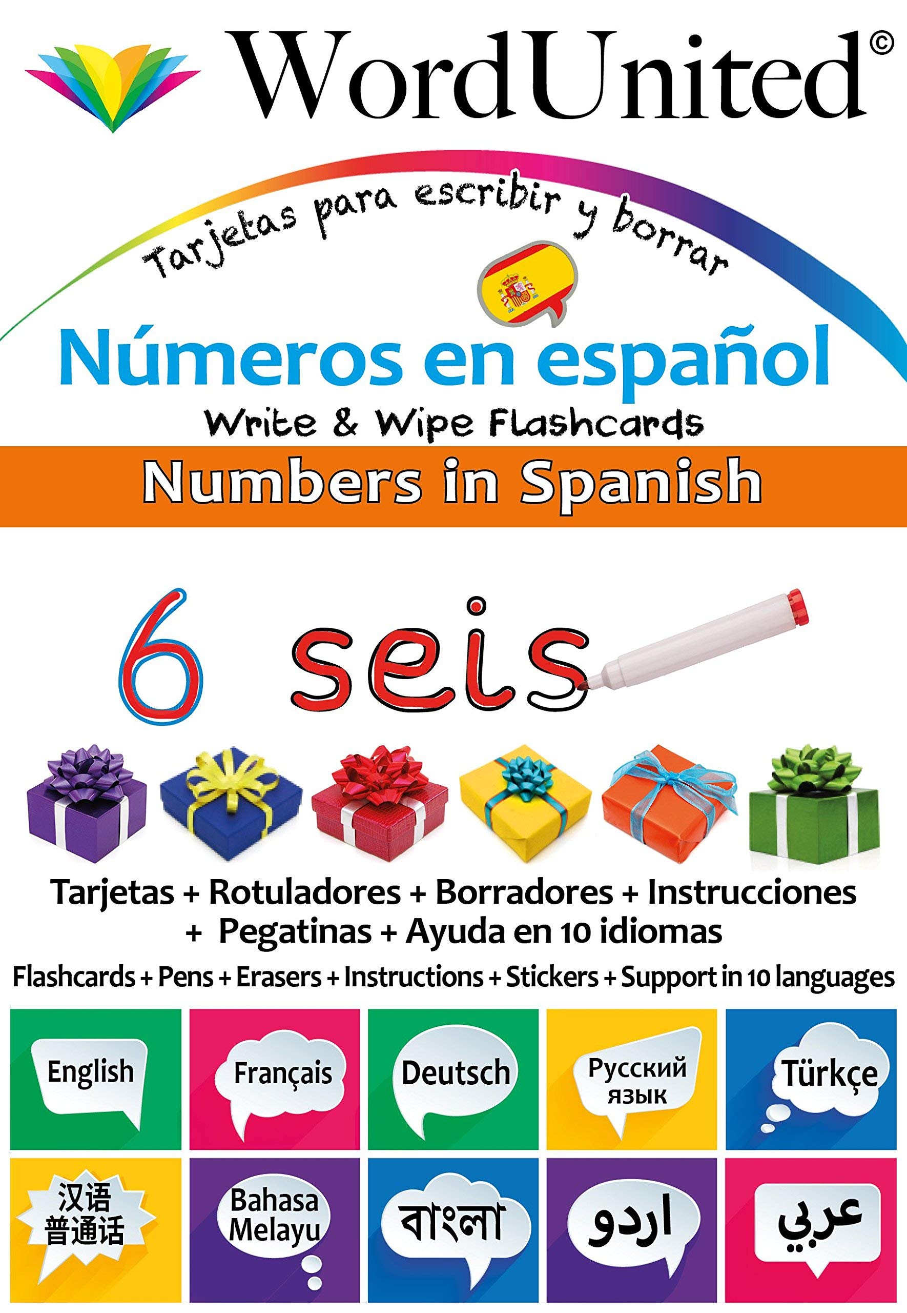 Numbers in Spanish - Write & Wipe Flashcards