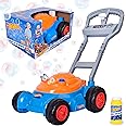 Hot Wheels™ Bubble Lawn Mower for Toddlers, Bubble Blowing Machines, Indoor and Outdoor Gardening Toy, Birthday, Party Favor for Prechool Girls and Boys, No Batteries, Includes Bubble Solution, 2+