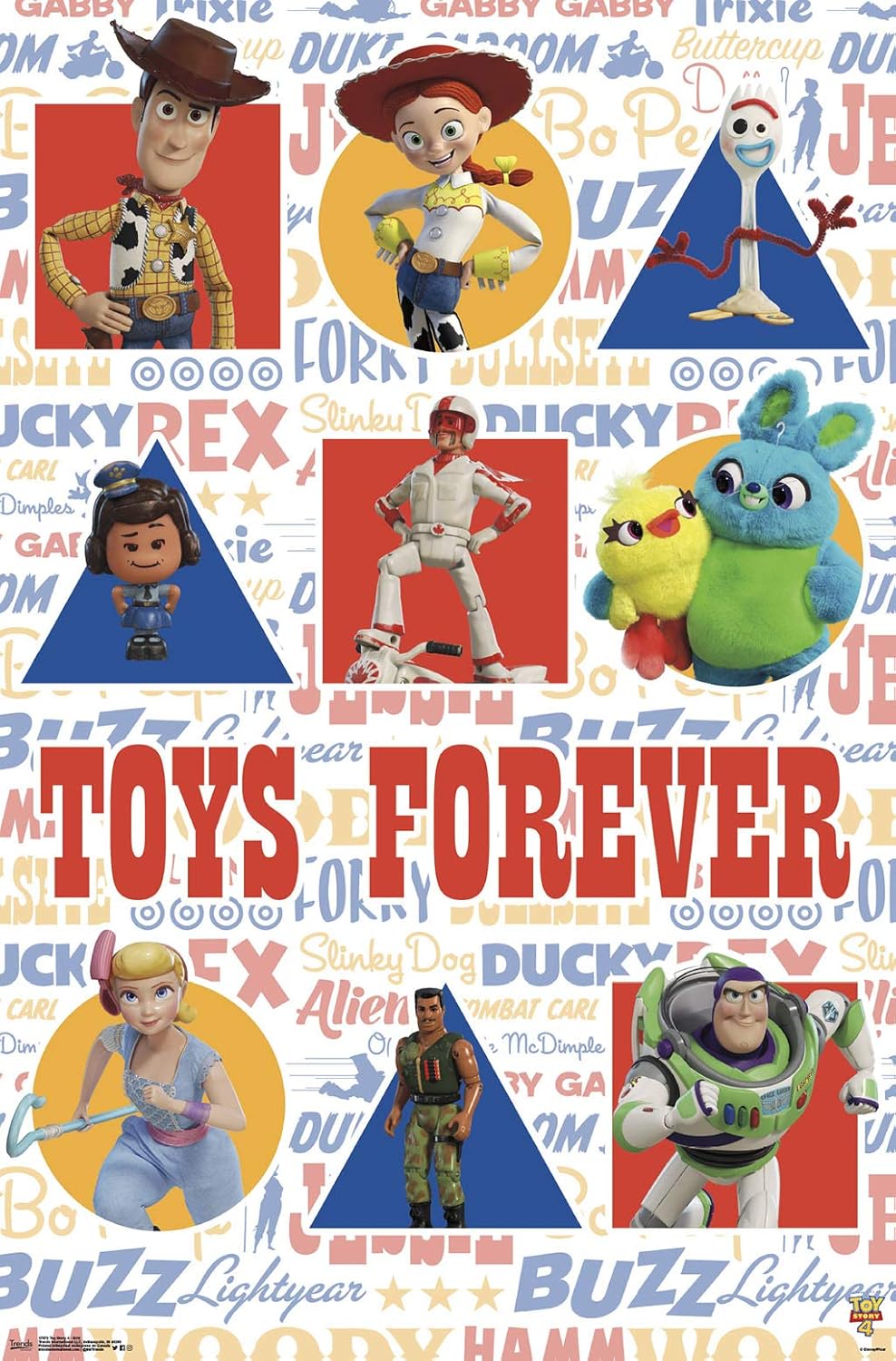 Trends International Disney Pixar Toy Story 4 - Grid Wall Poster, 22.375