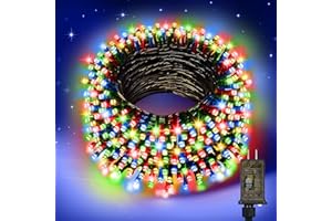 Nisocy 200 LED 4 Color Christmas String Lights, Multicolor Fairy Lights with Green Wire, 8 Modes Plug in Christmas Tree Lights for Indoor Outdoor Holiday Decorations, Party, Patio, Home Décor(66FT)