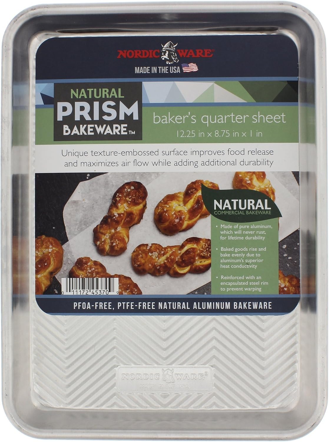 Nordic Ware Prism Quarter Sheet, Aluminium Baking Sheet with Improved Airflow, Premium Bakeware Made in The USA - Image 4