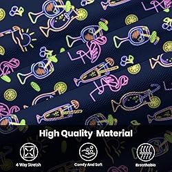 Xdceu Men's Neon Polo Shirts Retro Neon Golf Polo