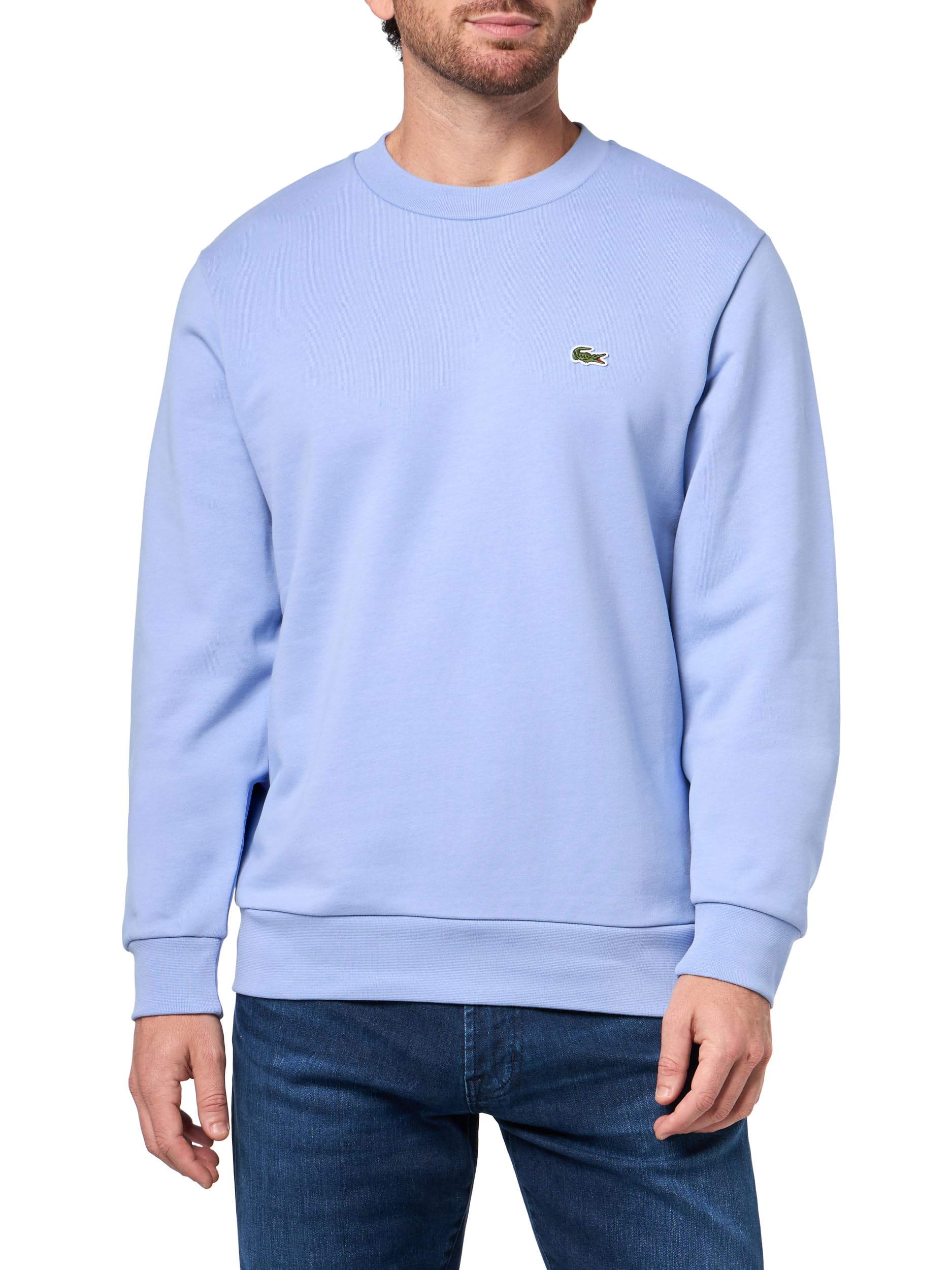 Lacoste Men’s Classic Fit Fleece Sweatshirt, Delphinium, Medium