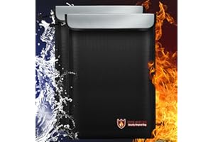 FKWIN Fireproof Document Bag with Reflective Strip & Zipper (2 Pack), 15" x 11" Waterproof Fire Proof Money Bag for Cash, Fireproof Envelopes for Documents & Valuables, Fire Resistant Bag for Important Item
