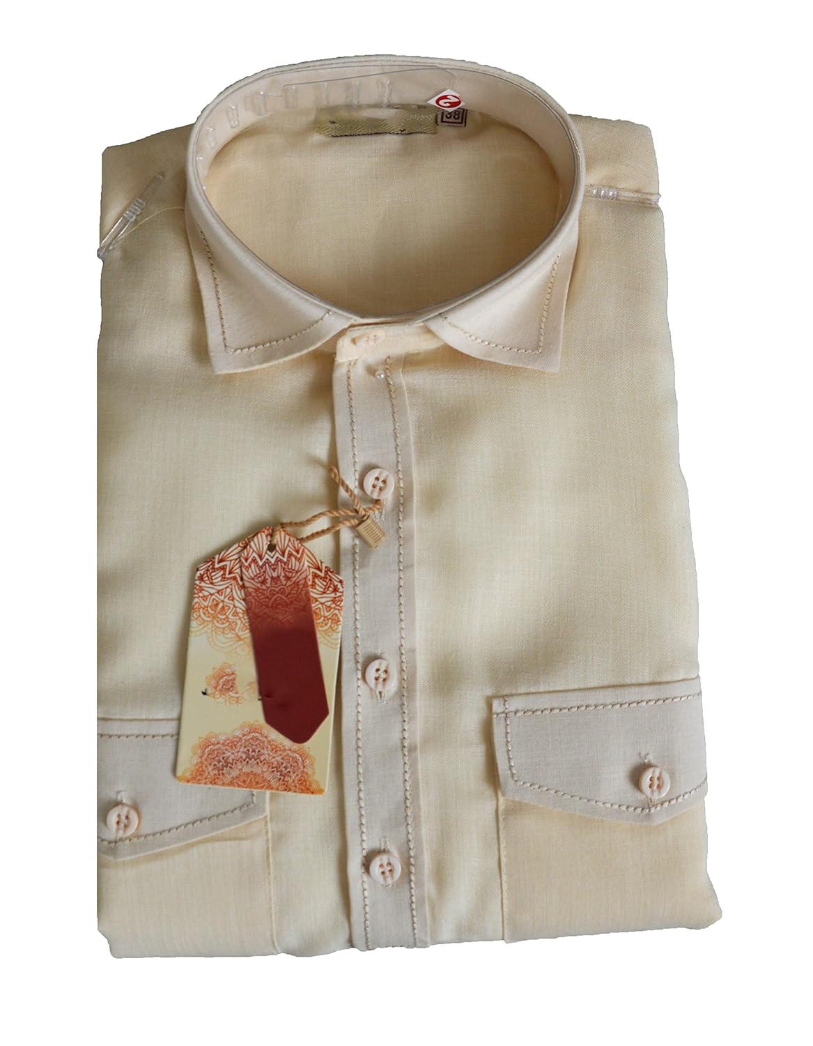 shahi libas men's cotton linen cream pathani kurta salwar