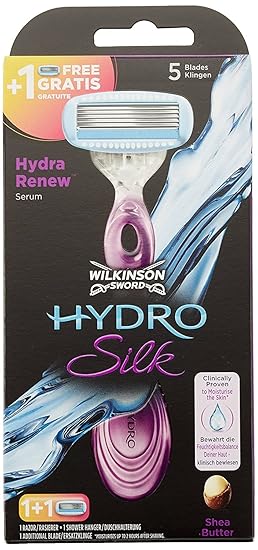 Wilkinson Sword Hydro Silk Damen Rasierer Starterset mit 2 Rasierklingen, 1 St