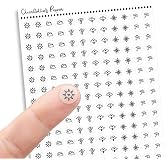 Micro Clear Weather Icon Planner Stickers, 384 Tiny Waterproof Stickers, 0.35" Round Minimalist Symbols for Calendars, Journals, EC Planners, Bujo, Scrapbooks, 2 Sheets &ndash; Charlotte&rsquo;s Paper