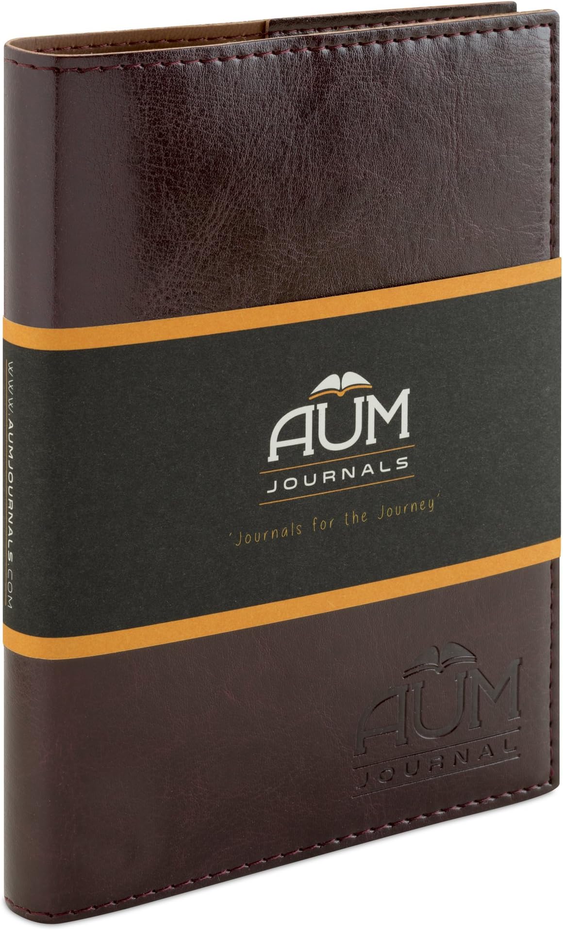 Journal for Life - Refillable Leather Journal Notebook - A6 Pocket Journal Size (15x11cm) Four Natural Leather Colour Options - Aum Journals A6 Originals Range (Maroon Journal)