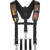 WELKINLAND Heavy Duty Tool Belt Suspender, Comfy Padded Tool Belt Suspenders, RipStop Construction Tool Belts Suspender, Fully-Adjustable Tool Belts Suspenders For Men, Carpenter Belt Suspender
