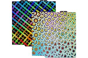 WEFUIT JUUPINE New Upgraded H1H Build Plate for Bambu Lab A1 Mini 3D Printer, Smooth Kaleidoscope+Smooth Skynet Spring Steel Plate Flexible Plate 184x184mm for Bambu A1 Mini3D Printers.