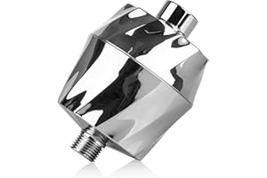 AquaBliss HD Revitalizing Shower Filter - Latest High Output Filtration. 2x Vitamin C, Minerals for Luscious Hair, Skin & Nails - KDF/CS/VC for Reduced Chlorine, Sediment & Metals - Chrome (SF400)
