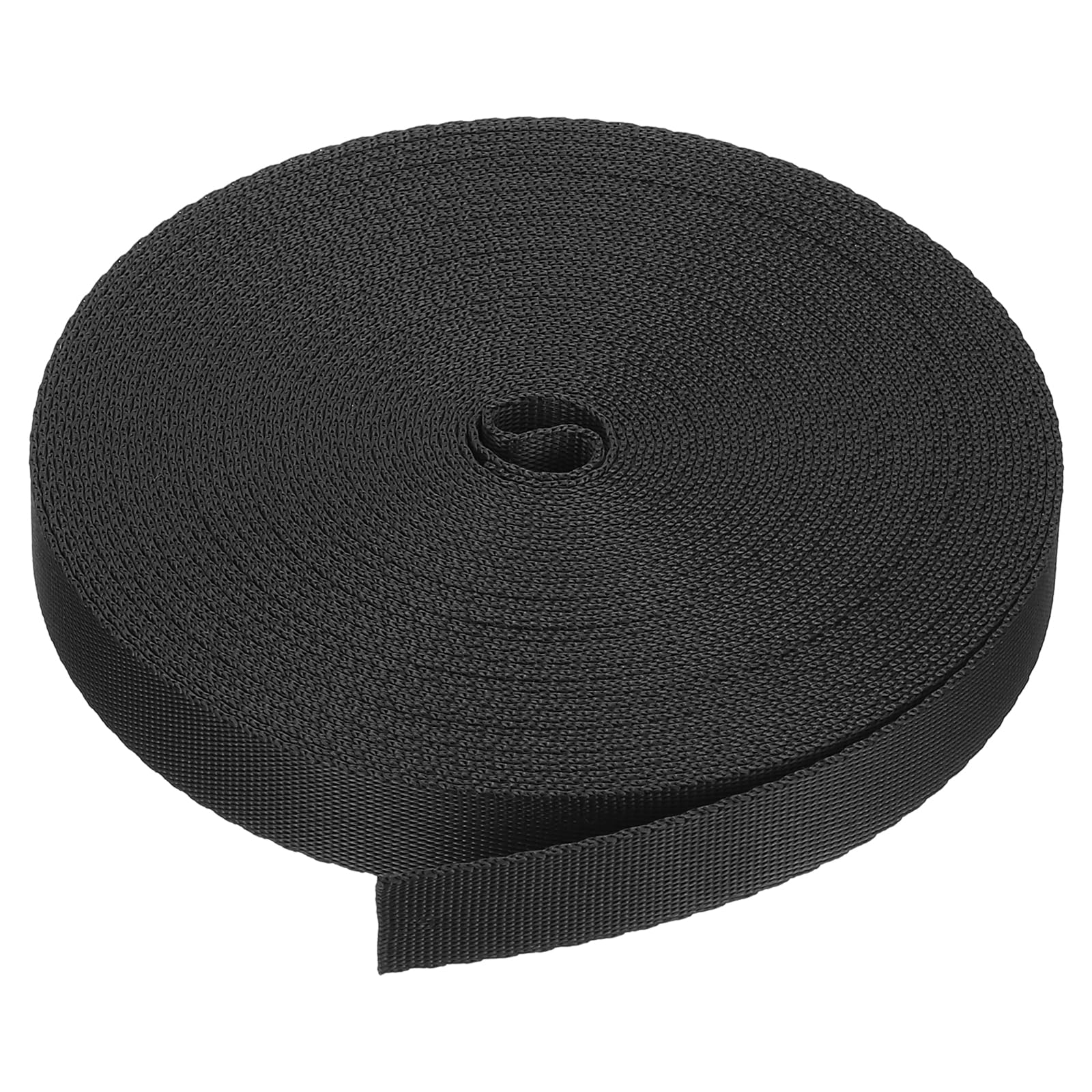 PATIKIL 11 Meters Webbing, 16mm Polypropylene Webbing Strap Heavy Webbing Roll Chair Straps for Indoor Outdoor Climbing DIY Crafting, Black