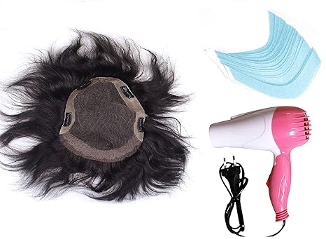 Raaya Skin Monofilament Human Hair Wig Hair Patch Toupee Men Hair