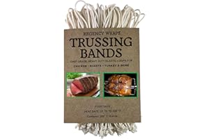 Regency Wraps Trussing Bands, 7" Cotton Elastic Poultry Loops, Pack of 200, Oven and Food Safe for Making Rotisserie Chicken, Roasting Turkey, Forming Roasts