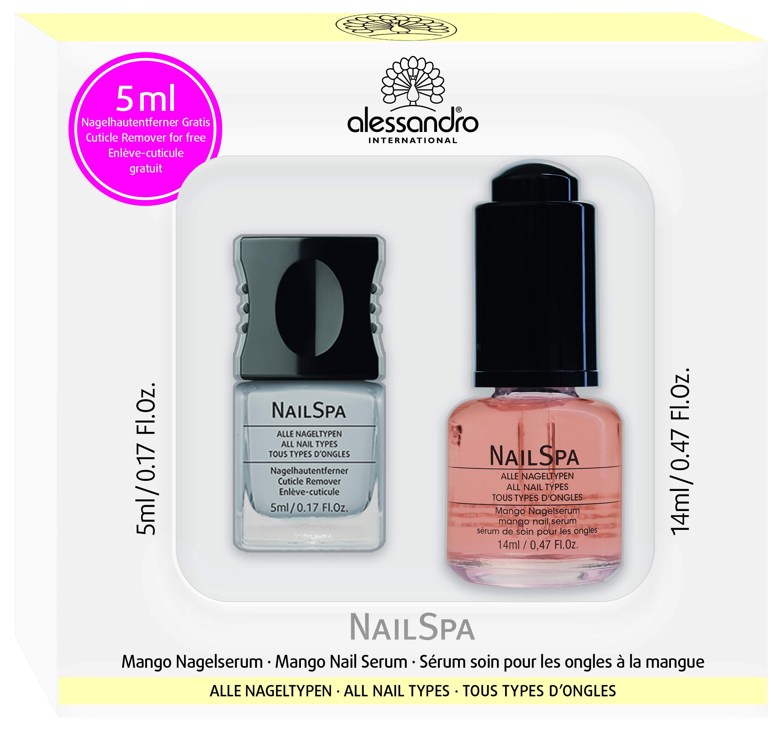 alessandro Hand & Nail Care Set - Mango Nail Serum with Cuticle Remover 19 ml