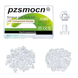 Pzsmocn 100 Pieces/50 Sets M5*6 mm PC Transparent