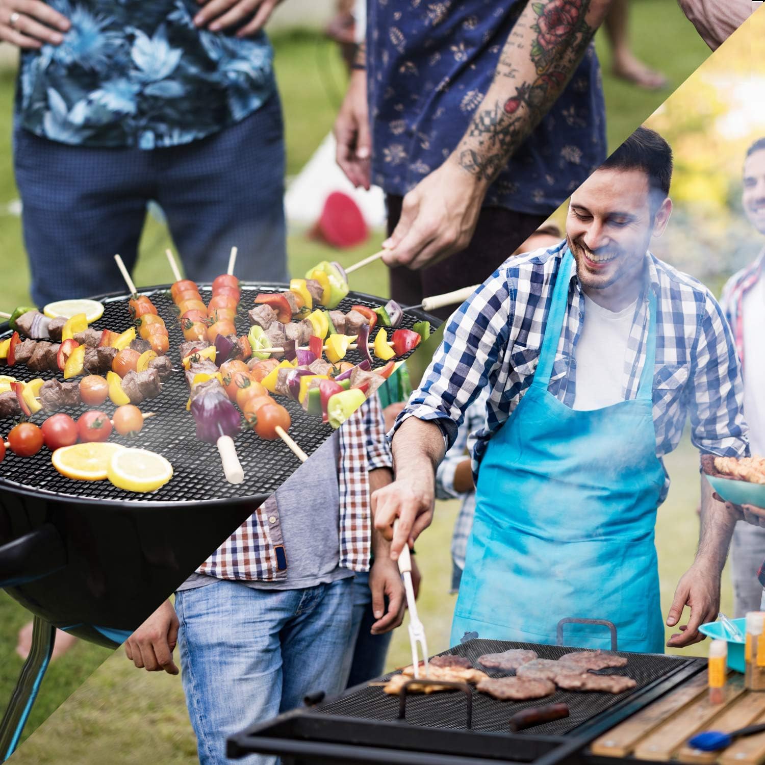 Amazon Shayson くっつかないグリルマット バーベキュー グリル マット グリルマット テフロングリルネット Homely q網 くっつかない 焦げ付き防止 バーベキュー 網 Ptfe 焼き網 再利用可能 料理用 ベーキング用 使い捨て 高温度耐久性 魚焼き網 両面利用 クッキング