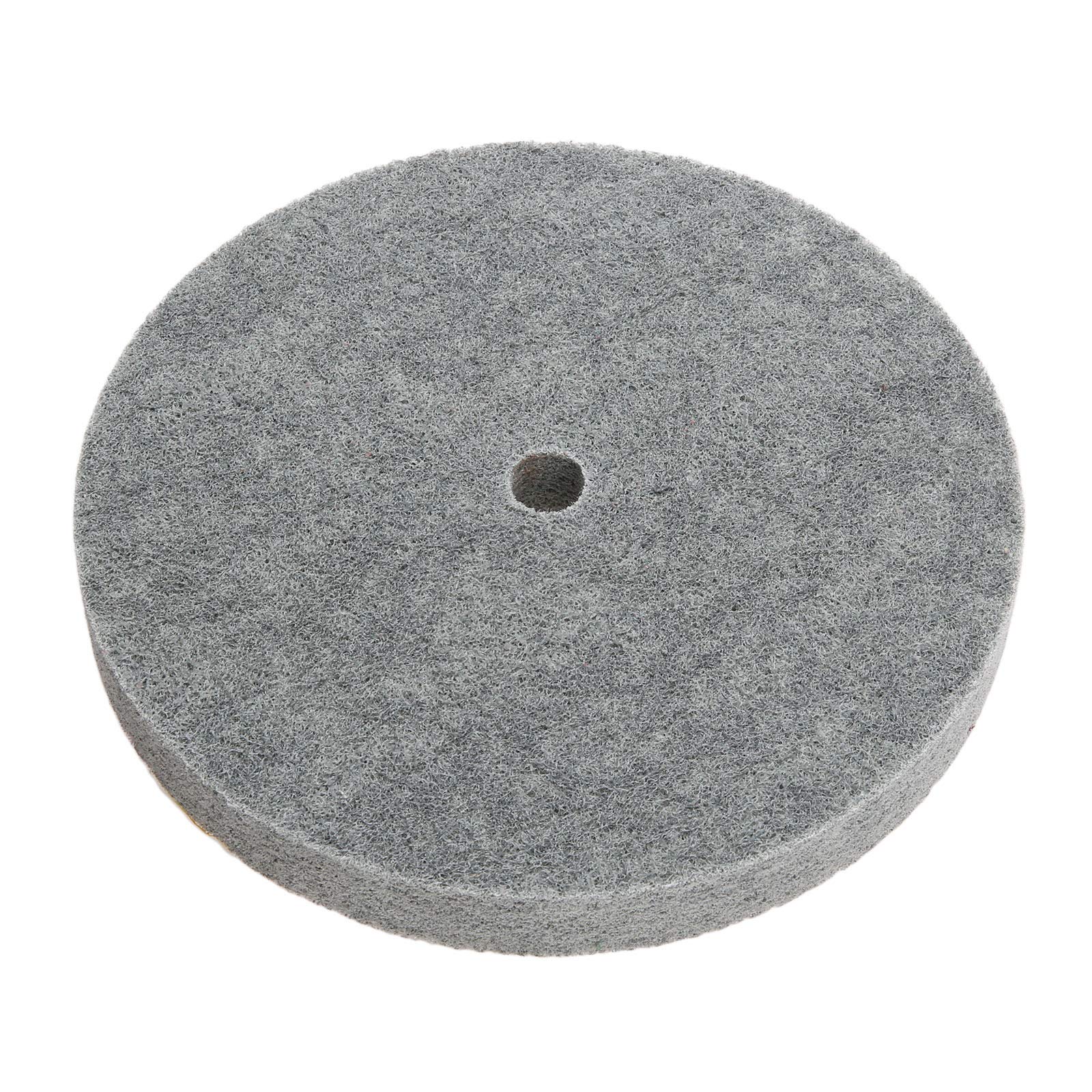Yetaha 1PC Nylon Fiber Buffing Wheel, 200MM, Gray, For Angle Grinder, 180# Grit