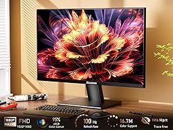 memzuoix 24 Inch FHD Computer Monitor, 1920x1080
