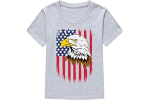 TBBCWWQY Toddler Boys 4th of July Shirts Kids American Flag T-Shirt Girls Patriotic Short Sleeve Tees Cotton Top Clothes 1-7T
