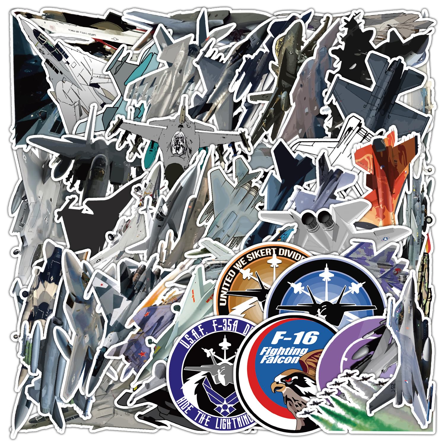 Mua 50 Pcs Fighter Stickers Waterproof Cool Jet Plane Stickers for ...