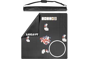 Feltectors Board Game Mat for 32 x 32 in Tables, Mahjong Mat with Carrying Bag, Neoprene Playmat, Table Cover for Board Games, Tile, Poker, RPG and Dominoes -3 mm Thick