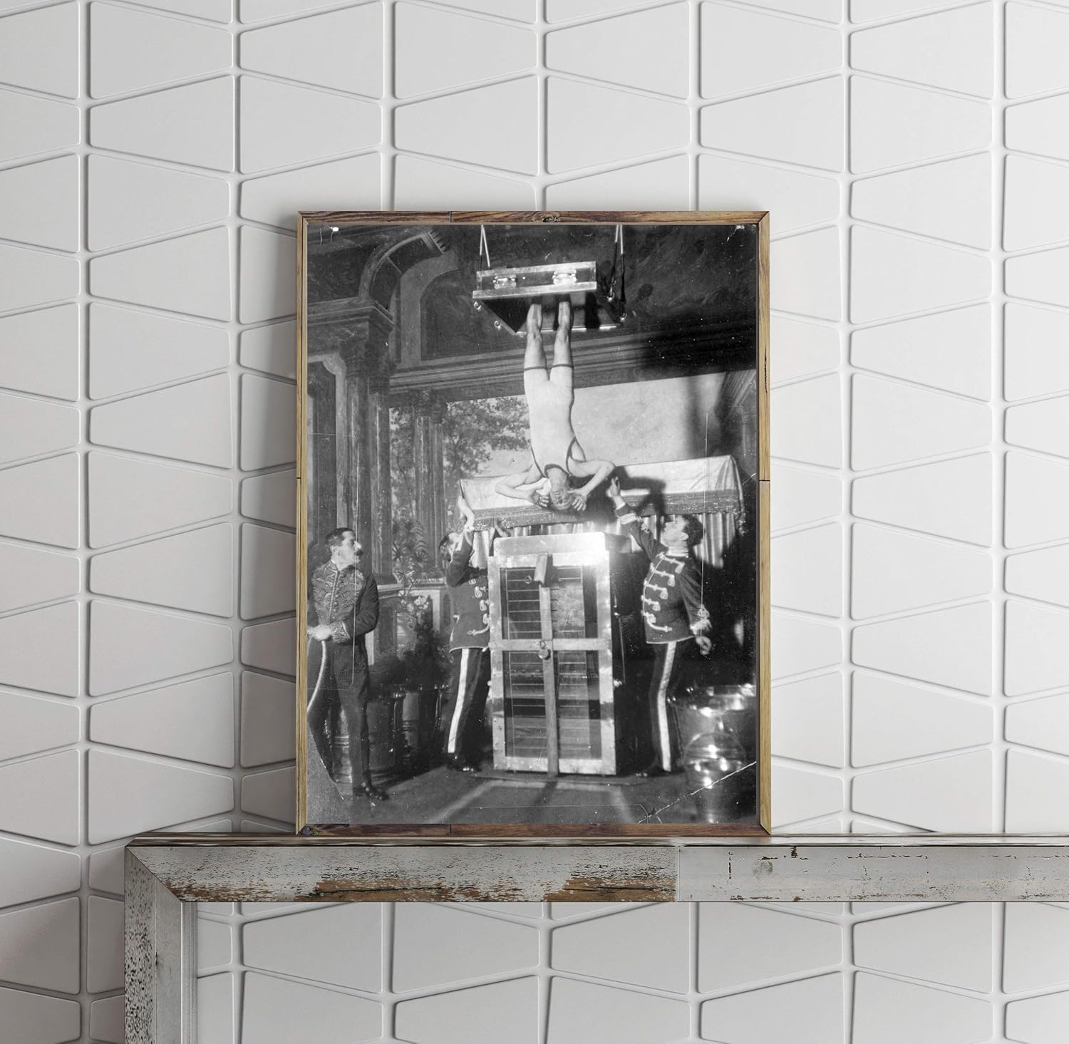 Photographs - INFINITE PHOTOGRAPHS Photo: Harry Houdini, The Water Torture Cell, Erik Weisz, c1913, Magician, Stunt Preformer Size: 8