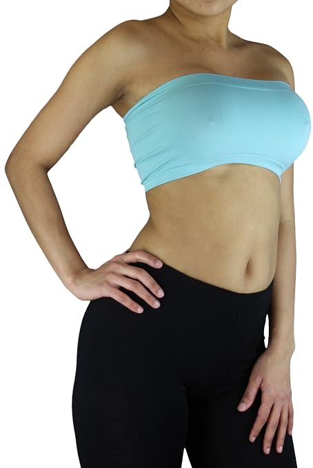 Soutien-Gorge Bandeau Sans Bretelles Taille Plus - Sans Armatures - Push-Up - Bretelles Transparentes Amovibles