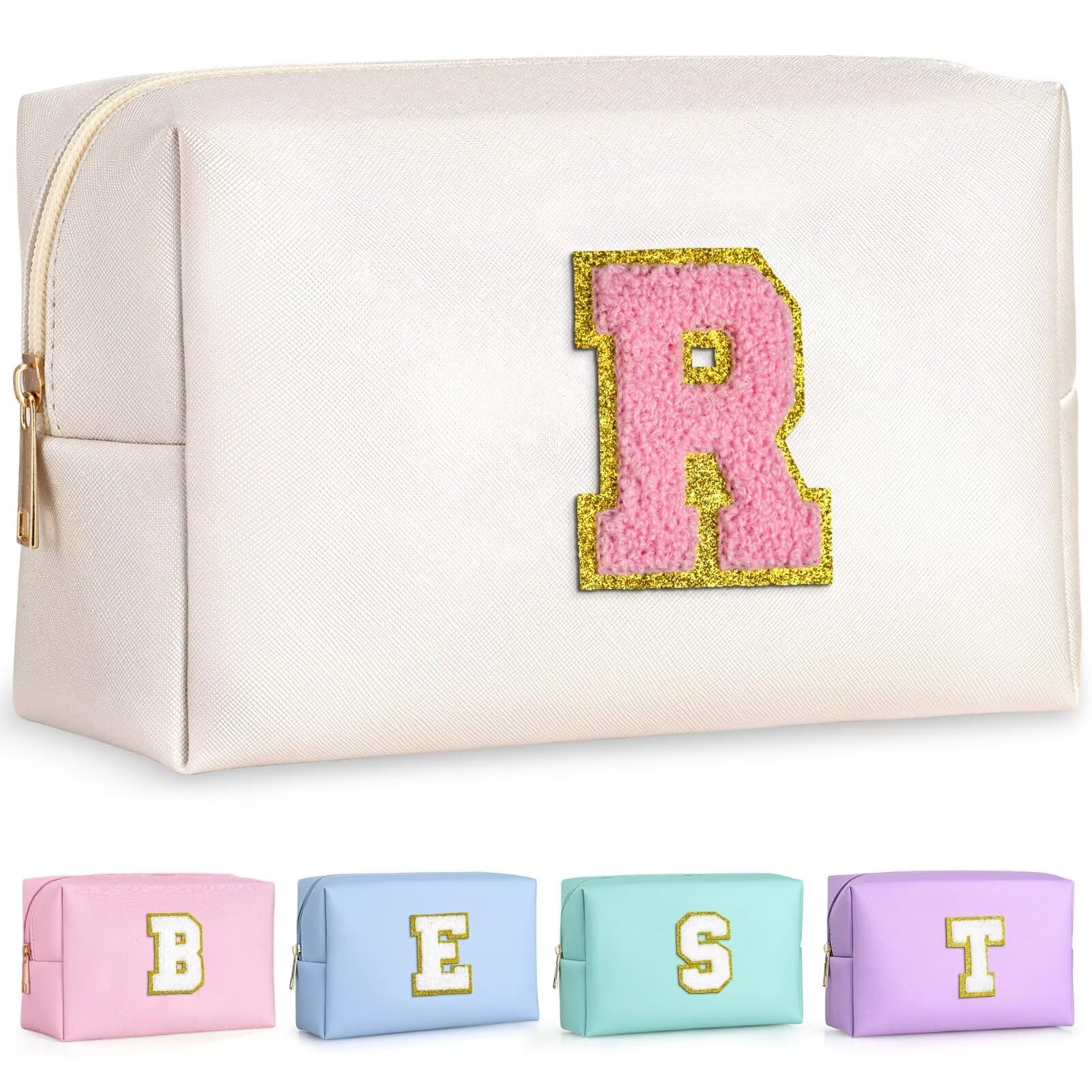 TOPEAST Cosmetic Travel Bags for Women, Preppy
