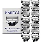 Harry's Original Razor Blades for Men - 14 Count - Premium Razor Blade Refill Cartridges - German Engineered