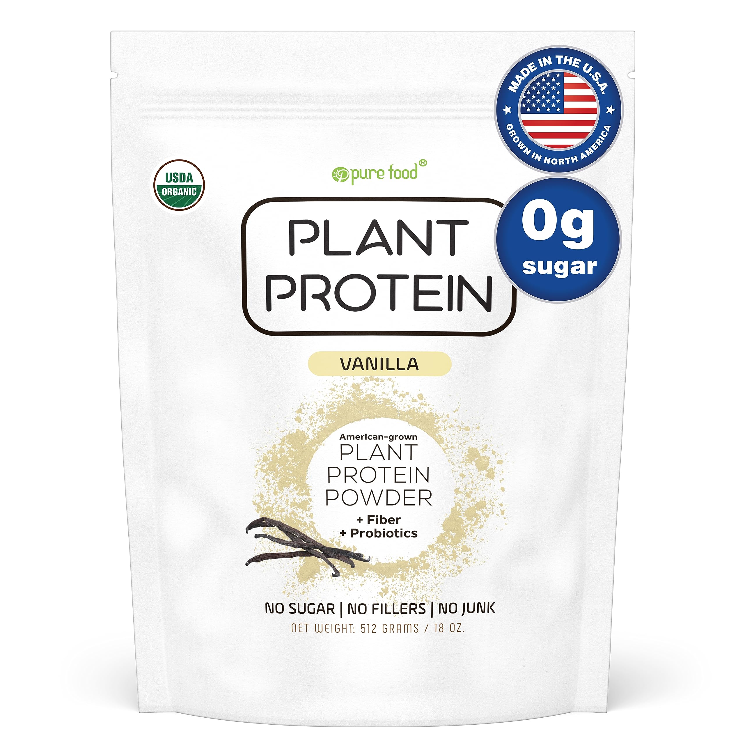 Pure Food: Plant Based Protein Powder with