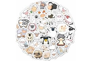 BULBACRAFT 100Pcs Sheep Stickers, Lamb Stickers and Decals, Sheep Gifts for Women, Kids, Girls - Baby Lamb Party Favors, Lamb Birthday Party Decorations, Sheep Gifts for Sheep Lovers, Farm Animal Stickers