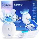 VieBeauti Teeth Whitening Kit with LED Light for Sensitive Teeth, 35% Carbamide Peroxide, Remineralizing Gel for Fast Results Cool Mint