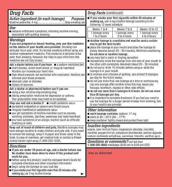HABITROL NICOTINE LOZENGES – 4 MG, ORIGINAL FLAVOR, 135 COUNT – NICOTINE LOZENGE TO REDUCE CRAVINGS & HELP QUIT SMOKING
