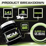 Xellerate Nutrition BCAA 3000mg Tablets 425 Vegan 2:1:1 Vitamin B6 UK view 3