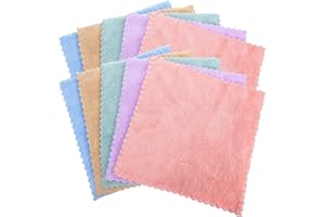 Alipis 10 Pcs Coral Fleece Face Cloths Wash Towels 30x30cm Microfiber Makeup Remover Towels for Bathroom
