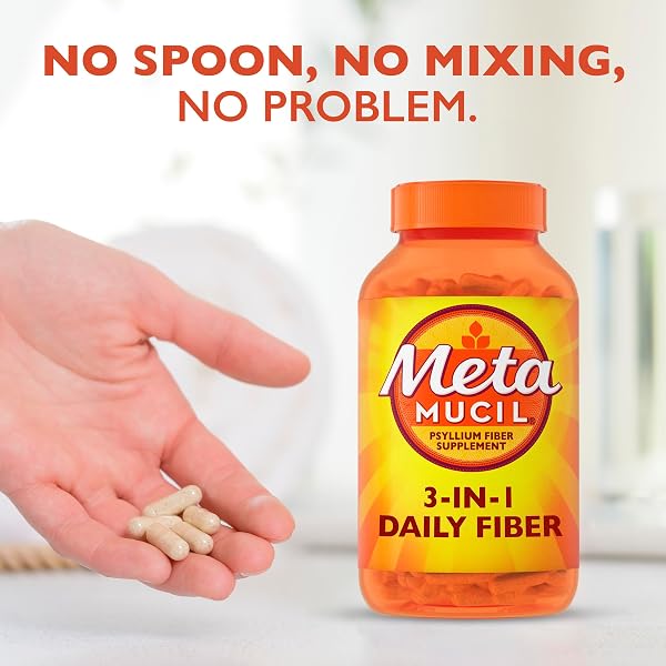METAMUCIL FIBER THERAPY FOR REGULARITY FIBER SUPPLEMENT CAPSULES, 100-COUNT BOTTLES (PACK OF 2)