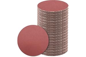 100Pcs 6 Inch No-Hole Sanding Disc, SIJDIEE 120 Grit PSA Aluminum Oxide Self Stick Adhesive Backed Sandpaper for Random Orbit