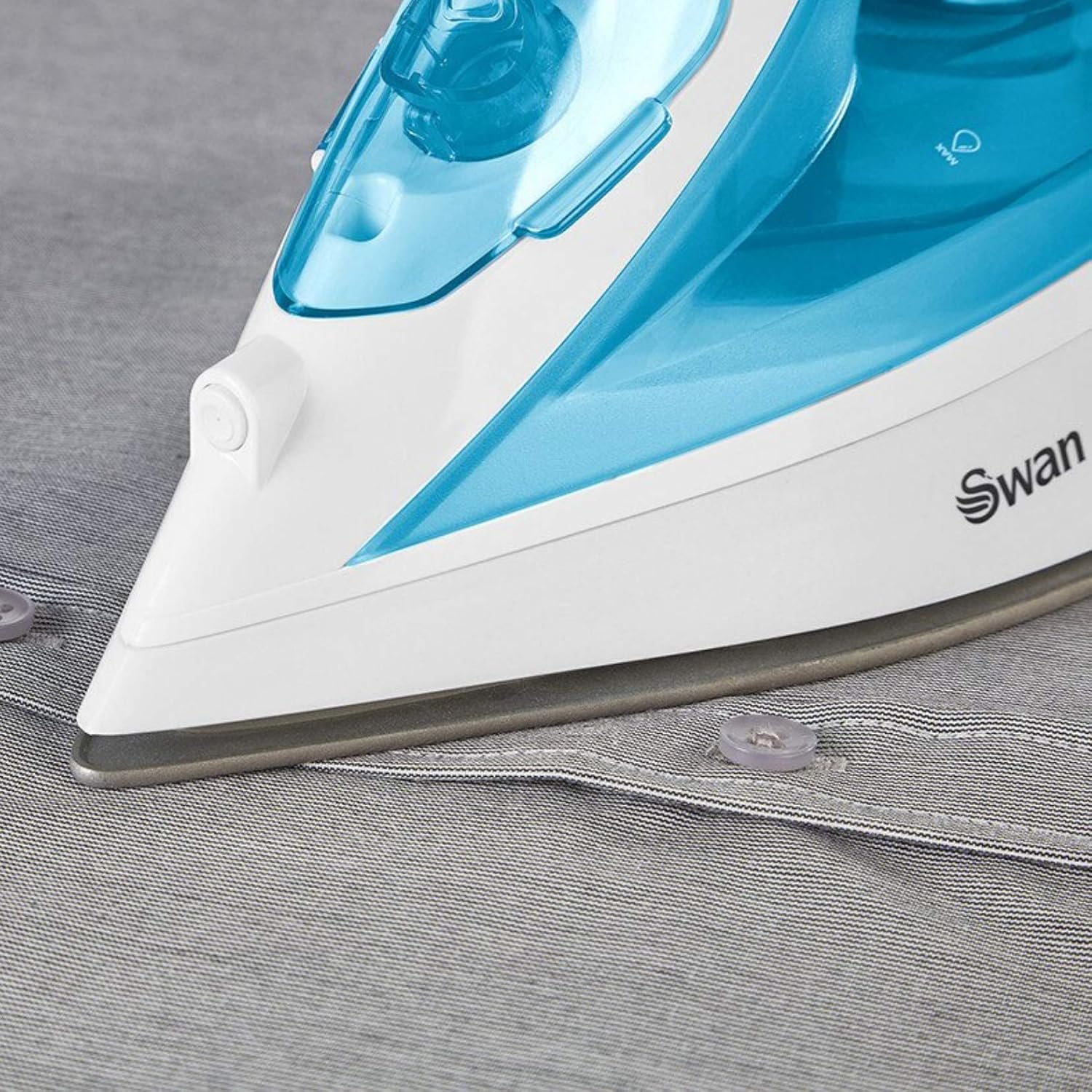 Swan SI16410N 2-in-1 Cord or Cordless Steam Press Iron, Non-Stick Ceramic Soleplate, 2800W, Blue - Image 5